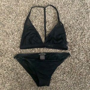 Vince Camuto bikini, Black, t-back strap